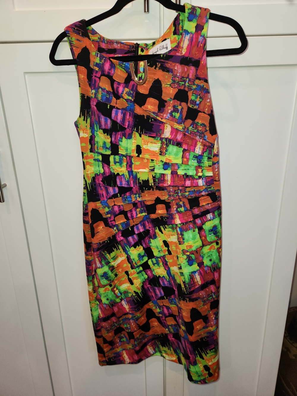 🍉Joseph Ribkoff Abstract Midi Dress - Picture 3 of 8